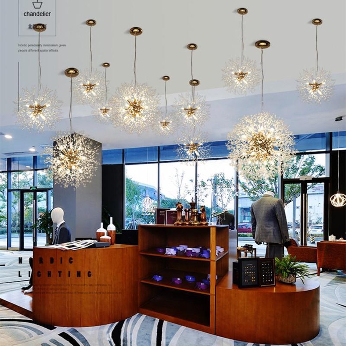 Asfgchh Gouden kristallen paardenbloem kroonluchters moderne ronde plafondlamp met vuurwerk hanglamp voor eetkamer woonkamer slaapkamer badkamer restaurant keuken