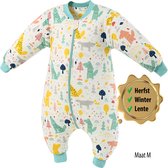 Babyslaapzak Met Benen En Afristbare Mouwen - 22-42 Maanden - Wolven - Wit/geel/groen