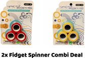 Fidget Toys Pakket - Magnetische Ringen - Spinner - Combi Deal - Rood & Geel