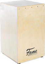 Cajons - Fame Beginner Pro Cajon Natural - voor kinderen en volwassenen, extreem duurzaam en mooi geluid, Antislip rubberen voeten