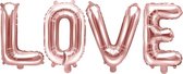 Partydeco - Folie Ballon LOVE RoseGold 140 x 35 cm