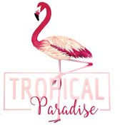Flamingo Tropical Paradise Strijk Applicatie 20 cm / 23 cm / Roze