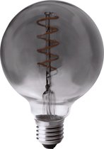 Leddy's - LED Filament Lamp Bol G125 ø12,5cm - Plasticvrij - Smoked - 4W - Dimbaar - E27 Grote Fitting  - 2200K