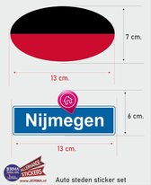 Nijmegen steden vlaggen auto stickers set van 2 stickers