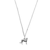 Leopard ketting - Zilver - 40 cm