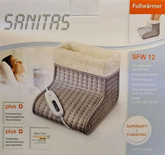 Sanitas - SFW 12 - Voetenwarmer - Elektrische voetenwarmer | bol
