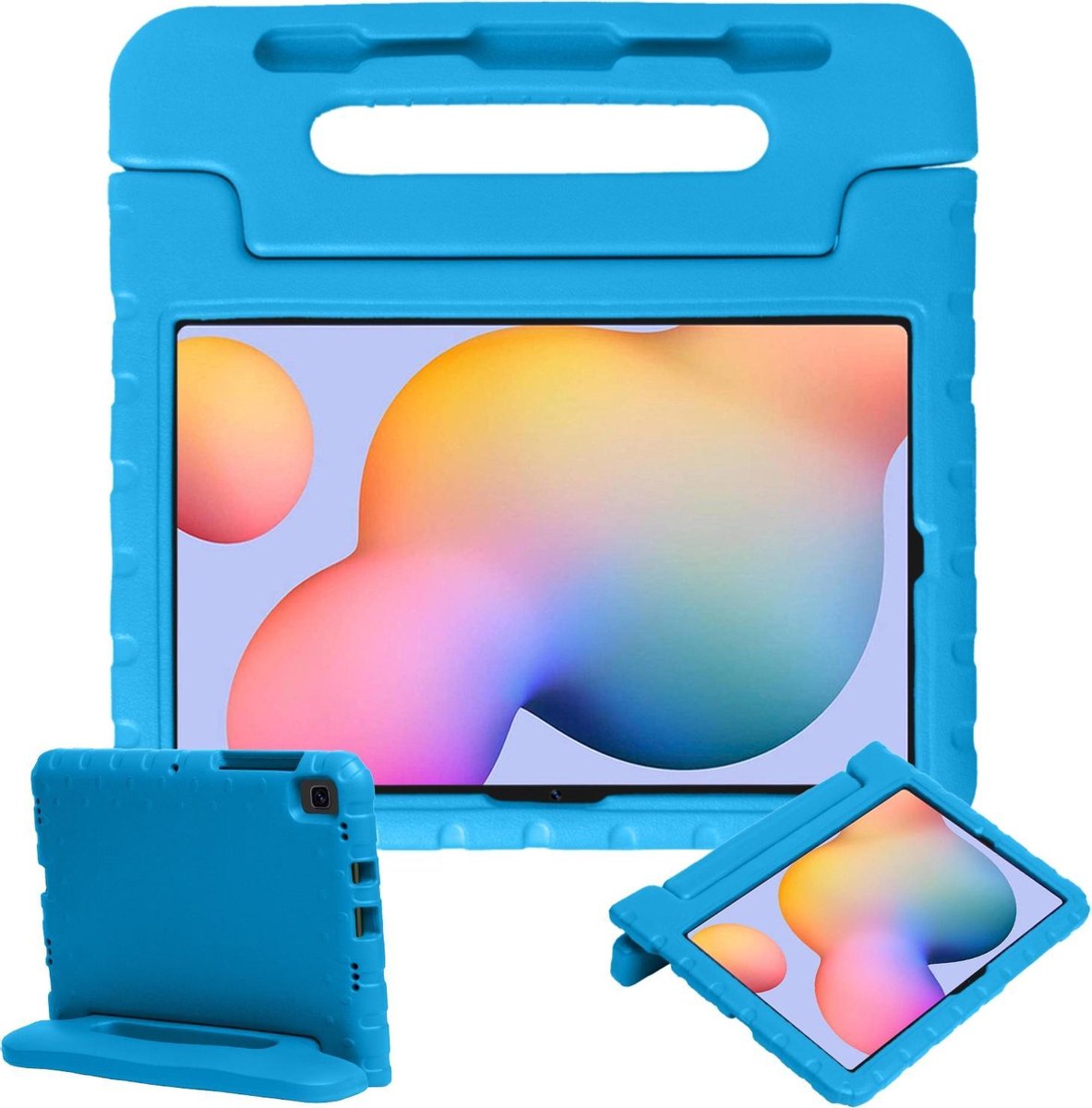 Samsung Galaxy Tab S6 Lite Hoes Kinder Hoesje Kids Case Licht Blauw bol