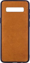 Leren Telefoonhoesje Samsung S10 - Bumper case - Cognac Bruin