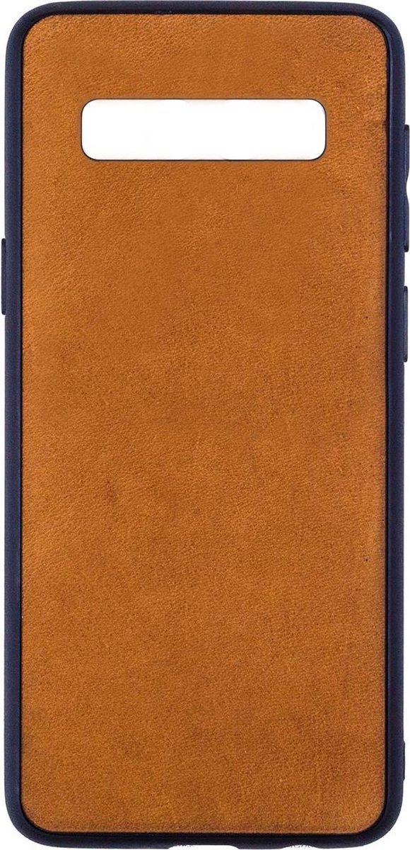 Leren Telefoonhoesje Samsung S10 - Bumper case - Cognac Bruin
