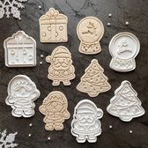 Kerst Uitstekers Set / Kerstkoekjes / Fondant Stempels / Koekjes Uitsteekvormen - 5 Stuks
