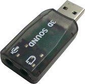 Jumalu 3D sound adapter - Microfoon en Koptelefoon naar USB Adapter - USB naar AUX - Externe USB (3D) Geluidskaart Adapter - Sound Card - Audio Kaart Dongle - USB 5.1 geluidskaart - Grijs
