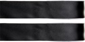 2x Hobby/decoratie zwarte satijnen sierlinten 1,5 cm/15 mm x 25 meter - Cadeaulint satijnlint/ribbon - Striklint linten zwart