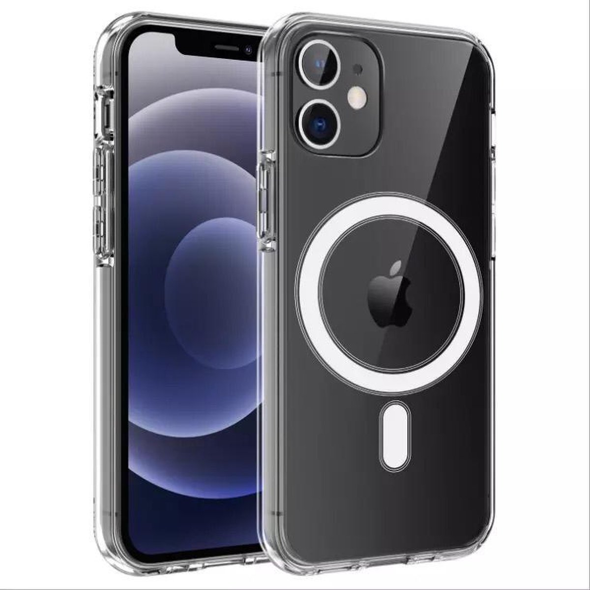 Hoesje met Mag Safe Geschikt voor iPhone 12 Pro Max - Transparant