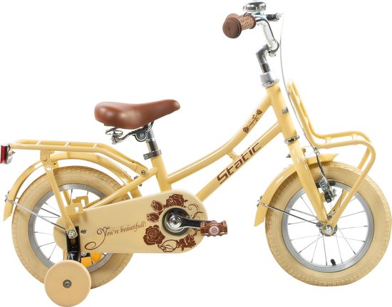 delen Gastheer van teer Cargo meisjes fiets 12 inch Crem | bol.com