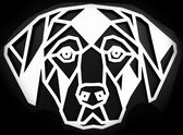 Houten Dierenkop • Houten Hond • Dierenkop Hond • Middel • Wit MDF • Houten Dier • Wandecoratie