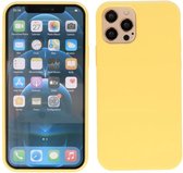 Lunso - Softcase hoes -  iPhone 12  Pro Max  - Geel