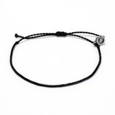 Chibuntu® - Zwarte Kralen Armband Heren - Kralen armbanden collectie - Mannen - Armband (sieraad) - One-size-fits-all