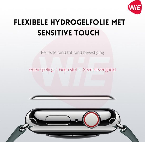2x Stuks Hydrogel Bescherm Folie Geschikt voor Apple Watch 4/5/6/7/SE (44/45 mm) - Glasfolie Bescherming - Screenprotector Geschikt voor Apple Watch 44/45mm - ROCK