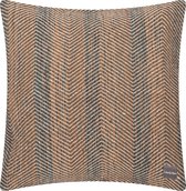 Hoyz | Multi Weave Dark Camel Kussen | 60 X 60 | Sierkussen Voor Woonkamer Of Slaapkamer