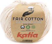 Katia Fair Cotton Licht Beige Kleurnr. 35 - 1 bol - biologisch garen - haakkatoen - amigurumi - ecologisch - haken - breien - duurzaam - bio - milieuvriendelijk - haken - breien - katoen - wol - biowol - garen - breiwol - breigaren