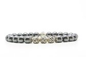 Beaddhism - Armband - La Palma - Zilver - Lucky Dragon 3 - 8 mm - 22 cm