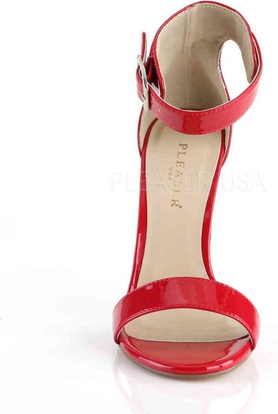 Sandale à bride cheville Pleaser -42 Chaussures- AMUSE-10 US 12 Rouge