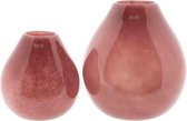 Dutz - design vaas Druba Cranberry - glas-  mondgeblazen - h 32 cm