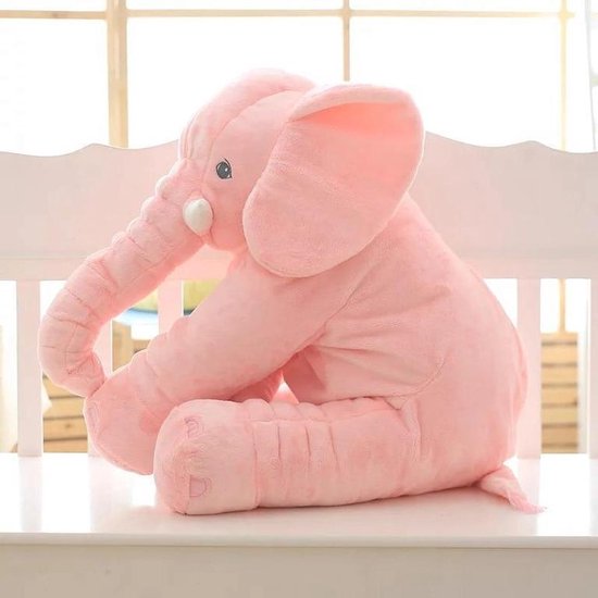 Roze olifant - grote zachte pluche knuffel - baby en kind - kraamcadeau -  meisje -... | bol.com