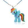 foto van Kinderketting rubber met unicorn my little pony blauw