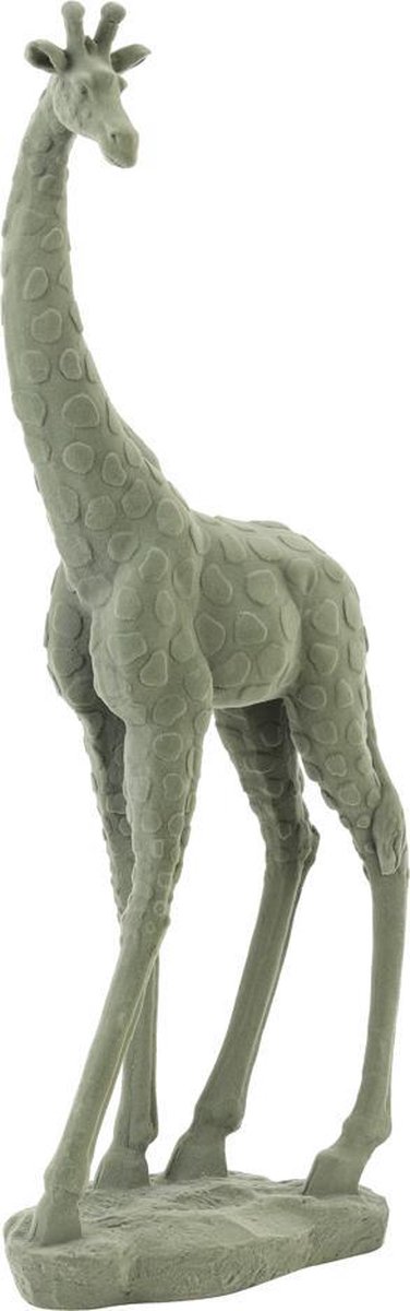 Light & Living Ornament 20x11x57 cm GIRAFFE velvet mint groen