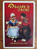 Droste 's Cacao - Metalen reclamebord -  Haarlem Holland - Wandbord - 20x30 cm