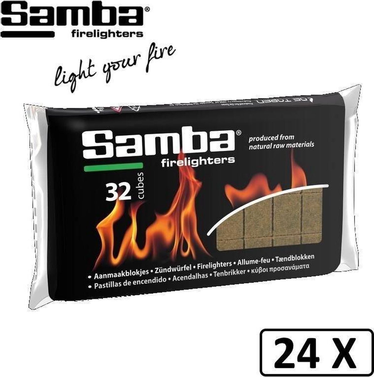Samba aanmaakblokjes voordeelbox 768 stuks !! Milieuvriendelijk CO2 Neutraal - SAMBA