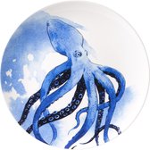 Bord Octopus groot| Heinen Delfts Blauw | Wandbord | Delfts Blauw bord | Design |