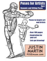 Pose Reference Book Series - Poses for Artists Volume 1: Dynamic and Sitting Poses