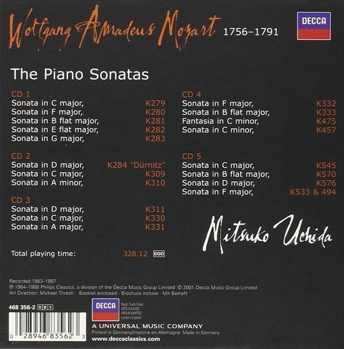 Mitsuko Uchida Mozart The Piano Sonatas (CD), Mitsuko Uchida CD