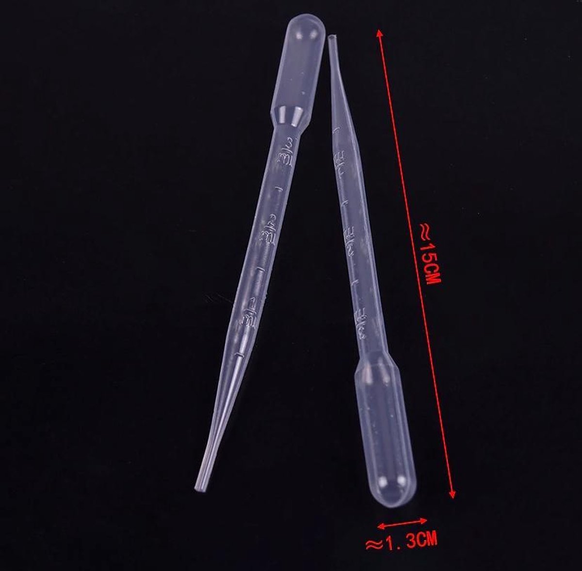 10 pièces 3ML Pipettes transparentes jetables en plastique oeil