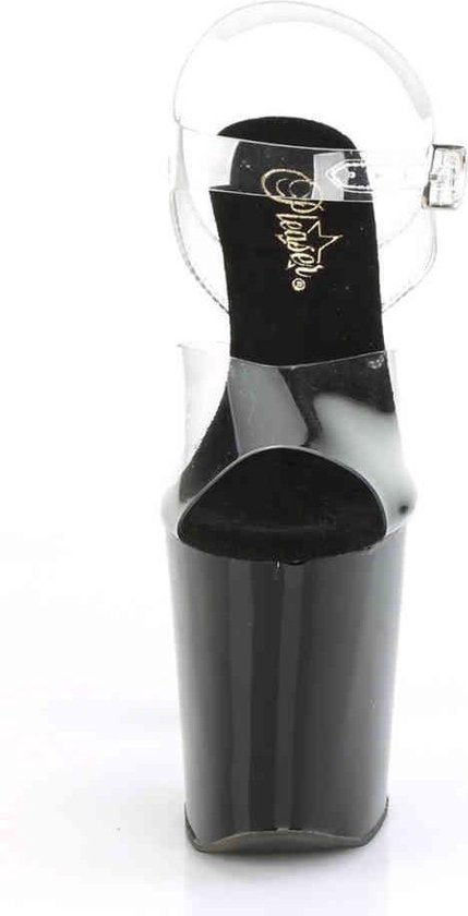 Pleaser Sandale avec bride à la cheville -37 Chaussures- XTREME-808CRS US 7 Noir / Argent