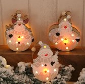 DearDeer® 3 verschillende Verlichte Kerstboomhangers met LED verlichting - Kerstversieringen - Wit