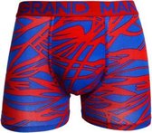 Heren boxershorts katoen met bamboe 3 pack Grandman gestreept rood blauw en wit   XL