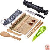 Mr. Sushito Natural Black Bazooka set - Sushi set Incl. 2 paar Mr. Sushito Sticks - Sushi maker - Bamboo Rol - Milieuvriendelijk - Sushi Go