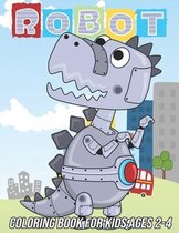 Robot Coloring Book for Kids Ages 2-4