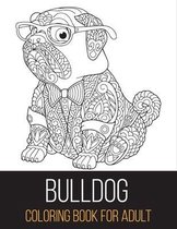 Bulldog coloring book for adult