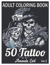 50 Tattoo Adult Coloring Book