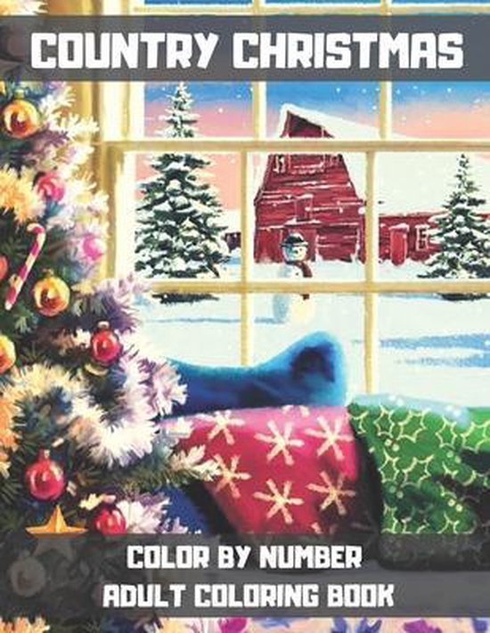 Foto: Country christmas color by number adult coloring book