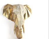 Wandversiering olifant Baba S goud