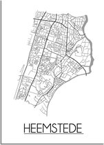 Heemstede Plattegrond poster B2 poster (50x70cm) - DesignClaud