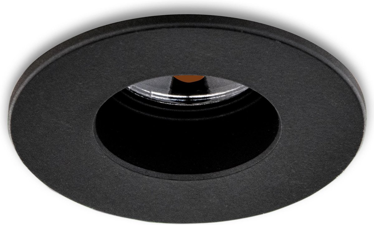 Groenovatie Inbouwspot LED - 3W - Zwart - Rond - Ø41mm - Dimbaar - Warm Wit