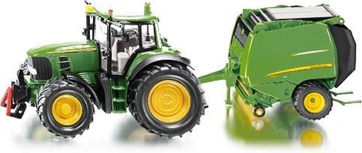 SIKU 1665, John Deere Tractor met Balenpers en 2 hooibalen, metaal/kunststof — afbeelding 11