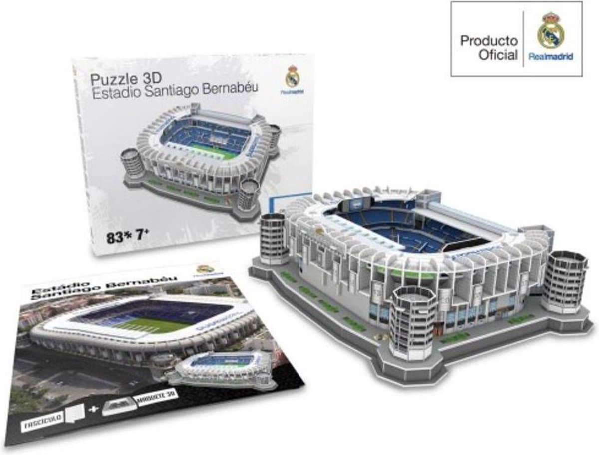 Puzzle 3D Real Madrid Santiago Bernabeu 83 piezas