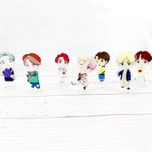 Acrylic standee - set | BTS - groep | 7 standees | 4 cm x 9,5 cm